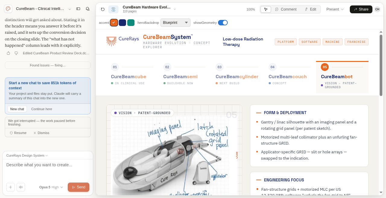 CureBeam Bot hardware frame